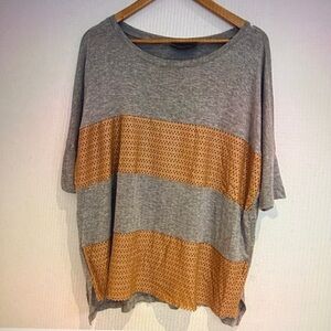 ANTHROPOLOGIE Sunday in Brooklyn Ridgewood Perforated Faux Leather Strips Sz S/M